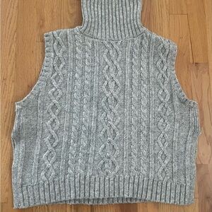 Madewell Cable Knit Turtleneck Sweater Vest